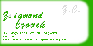 zsigmond czovek business card