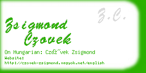 zsigmond czovek business card